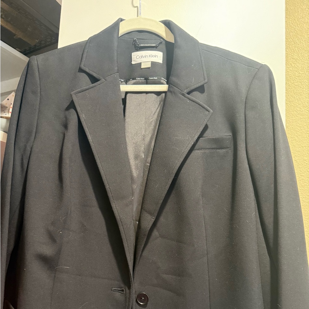 Plus size business black jacket